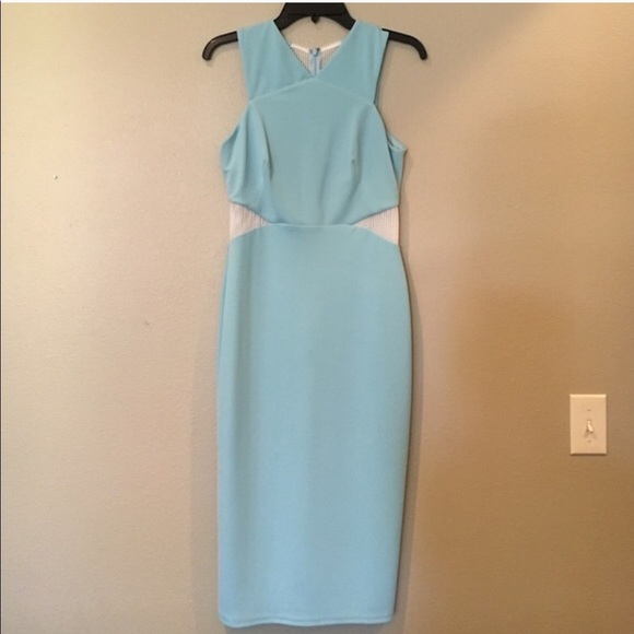 ASOS blue and white mesh dress - Picture 2 of 3